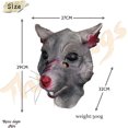 thumbnail image 3 of Máscara de cabeza de ratón para fiesta de tres perros, máscara de rata con cicatriz de Animal, máscara de látex para Cosplay de Halloween, 3 of 5