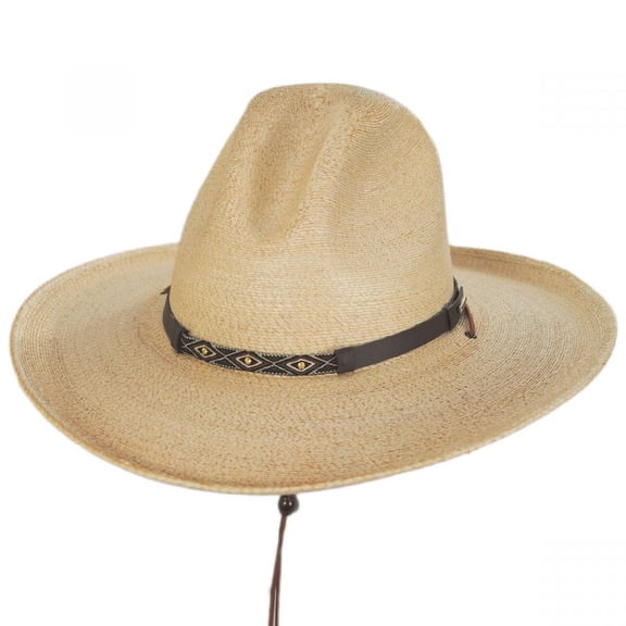 Calhoun Palm Straw Gus Western Hat - S - Natural