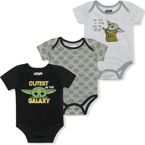 Star Wars Star Wars Disney 3 Pack Short Sleeve Onesie, The Child