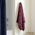 thumbnail image 2 of Mainstays 6-Piece Cotton Striped Towel Set, Navy Blue and Red, 2 of 9