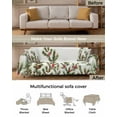 thumbnail image 3 of Christmas Sofa Covers for 3 Cushion Couch, Washable Sectional & L Shape Couch Covers for Dogs/Cats/Kids, Xmas Botanical Pine Needle Berry Non Slip Sofa Slipcover Futon Cover 71''x150'', 3 of 8
