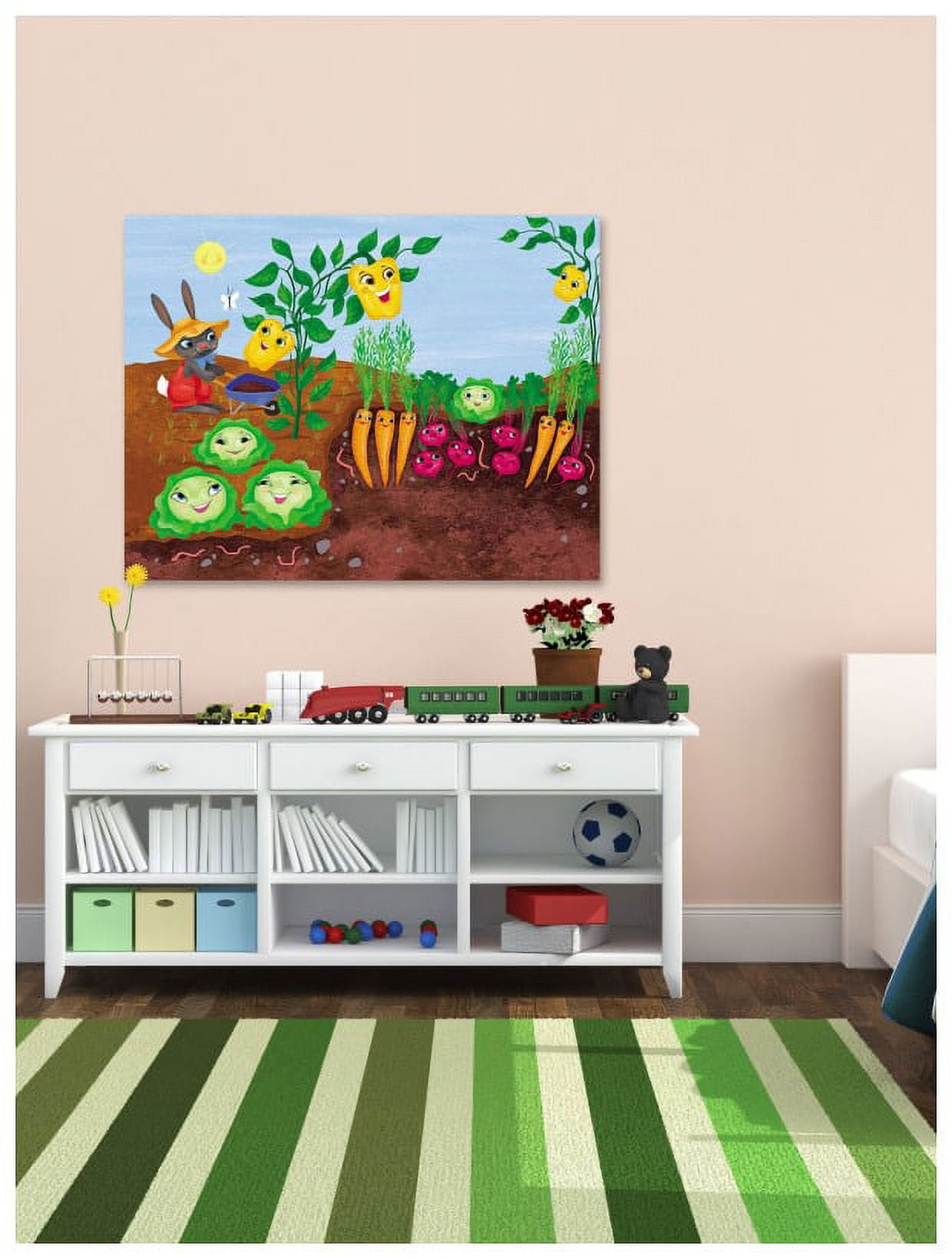 Marmont Hill "Happy Garden" by Curtis Painting Print on Canvas