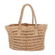 thumbnail image 2 of Bolso De Playa De Paja Tejido Vintage Grande Ahuecado Con Doble Asa, 2 of 8