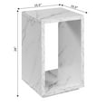 thumbnail image 4 of Convenience Concepts Northfield Admiral Square End Table, White Faux Marble, 4 of 7