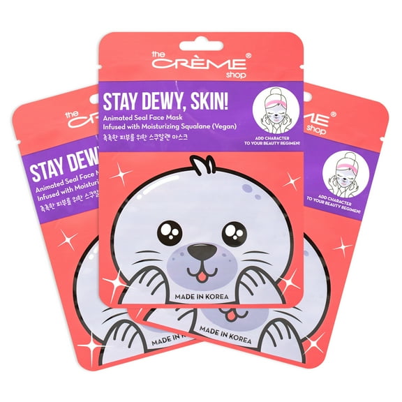 The Crème Shop -Stay Dewy, Skin! Animated Seal Face Mask - Infused with Moisturizing Vegan Squalane