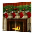 thumbnail image 5 of Christmas Curtain Drapes For Bedroom Living Room Window Seasonal Decoration Decorative Fireplace, 5 of 10