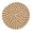 A019- Off-White + Dark Brown Stripe, variant on Woven Round Coaster 4.3 Inch Cream White Tan Dots Heat Resistant Pad For Drinks 1 Pack