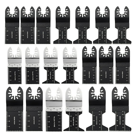 20pcs/Set High Quality Oscillating Saw Blades, Multitool Blades, Quick Release Oscillating Blades, High Precision Fast Cutting Saw Blades for Wood Plastic Metal Cutting