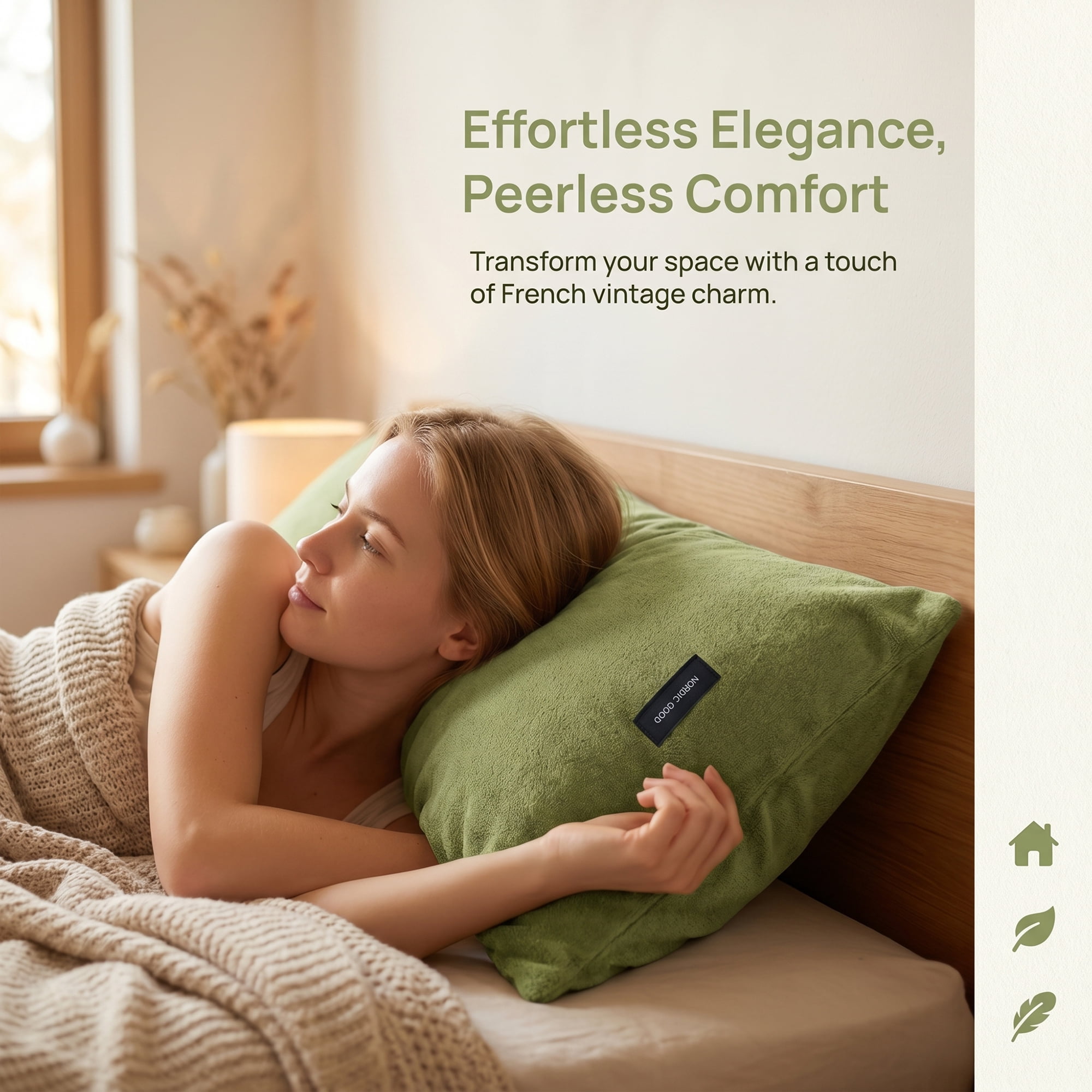 Unique Bargains 2 Pack Fabric Pillowcase Envelope Closure Wrinkle Resistant Queen Green