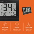 thumbnail image 3 of Reloj de pared MARATHON Atomic con retroiluminación automática de 25 cm, 3 of 8