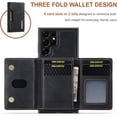thumbnail image 2 of Phone Case for Samsung Galaxy S23 with Stand, Detachable Leather Wallet Case with Card Holder Slots Kickstand Protective Phone Cover Men, 2 of 6