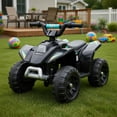 thumbnail image 6 of Resenkos 6V Kids Electric ATV Ride-On Toy for Toddlers Ages 3+ – 4-Wheel All-Terrain Quad with Rechargeable Battery, Safety Certified (Black, Blue, Red, White), 6 of 8