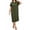 Army Green, variant on Casual Shirt Dress Women Summer Short Sleeve Loose Summer Tunic Midi Dress Cover up with Pockets