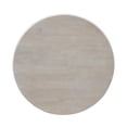 thumbnail image 3 of Round Top 36" x 36" Solid Wood Pedestal Dining Table in Washed Gray Taupe, 3 of 6