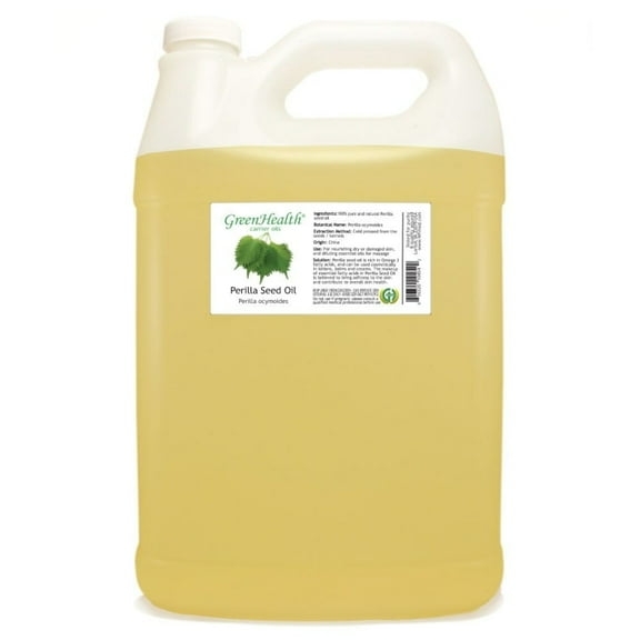 Perilla Seed Carrier Oil - 1 Gallon - Clear Plastic Jug w/ Cap - GreenHealth