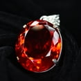 thumbnail image 6 of 98 Ct Natural Brazilian Red Topaz Pendant Oval Cut 925 Sterling Silver Jewelry, 6 of 6