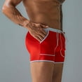 thumbnail image 4 of FcBaudy Men's Low Waist Solid Color High Vent Swimming Trunks Underpants Men Pants, 4 of 5