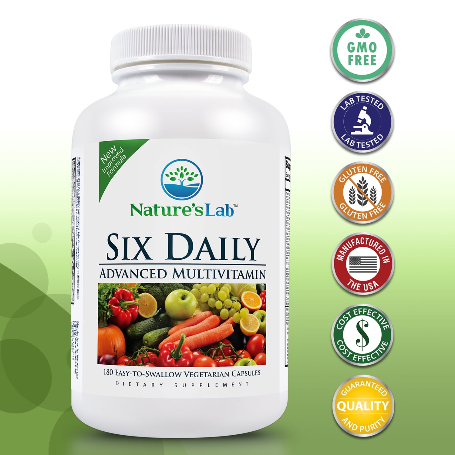 Nature's Lab Six Daily Advanced Multivitamin 180 Capsules