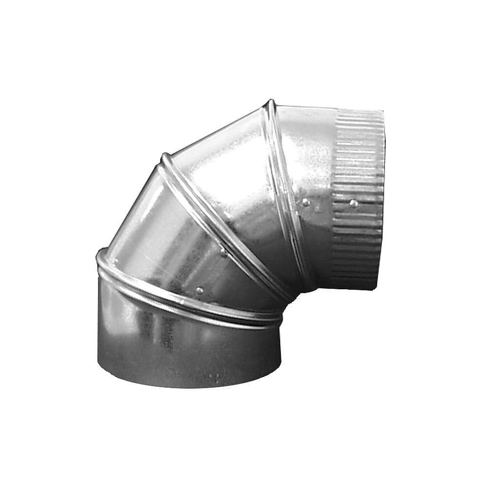 14" 90 Deg. Elbow Round Duct Fitting, 26 ga., Price For Each Duct Size