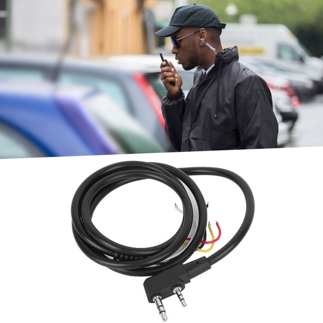 Hilitand U94 PTT Military Headset Adapter Cable For K-Plug Z-Tactical Headset Black