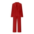 thumbnail image 4 of Fmbrln Womens 2 Piece Suit Sets Dressy Business Casual Outfits Blazer and Pants Sets Office Work Suit Sets Red S, 4 of 4