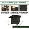 thumbnail image 4 of Hanover Summer Nights 5-Piece Deep Seating Set with 4 Cushioned Rockers in Tan and 38-in. 30,000 BTU Slat-Top Gas Fire Pit Table, 4 of 11