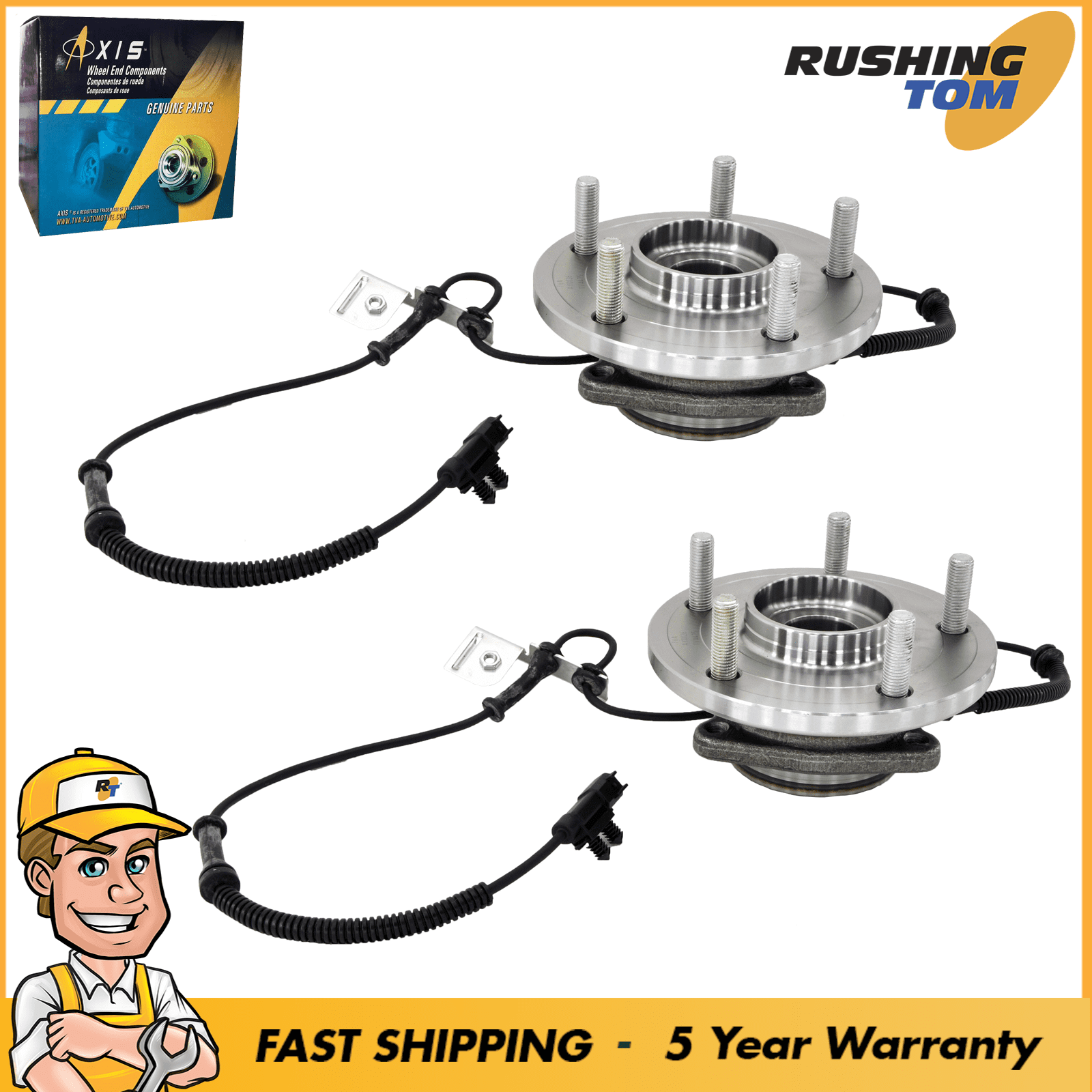 REAR Wheel Hub Bearing Assembly FIT 2008-2012 CHRYSLER TOWN /& COUNTRY PAIR