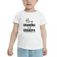 thumbnail image 2 of Hey Grandpa and Grandma I Can't Wait To Meet You Cute Toddler Tshirts for Boys Girls (White, Youth L), 2 of 5