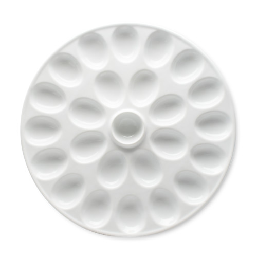 Tag Round Porcelain Deviled Egg Platter