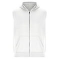thumbnail image 4 of Wo-Fusoul Men's Sleeveless Hooded Vest Solid Color with Pockets Zip-Up 100% Polyester - Functional, Casual, Durable, 4 of 7