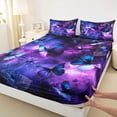 thumbnail image 3 of Homewish Gradient Butterflies 4pcs Bed Sheets For Teens Adults,Universe Galaxy King Sheets,Exotic Style Super Cozy Sheet Set,Ultra Soft Home Decor, 3 of 7