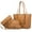Brown, variant on Luxalzxs 4PCS Women Fashion Crossbody Bag Wristlet Wallet Handbags Wallet Tote Bag Shoulder Bag Top Handle Satchel Purse Set