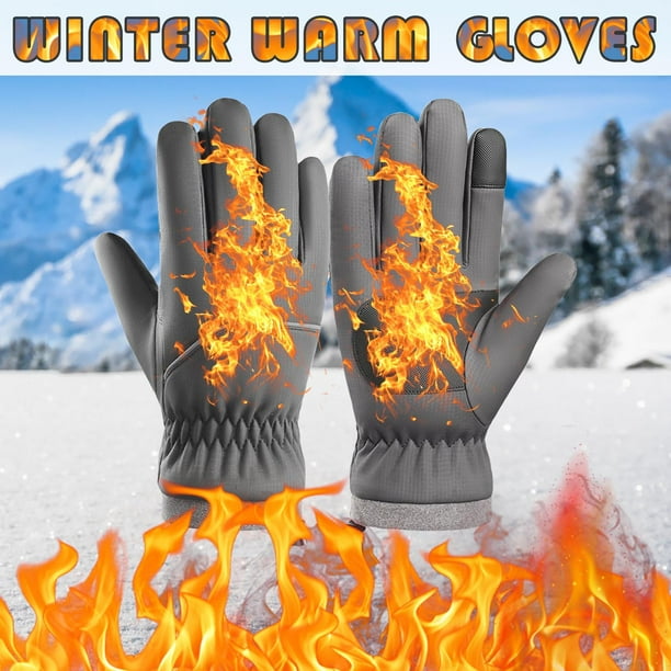 Guantes de invierno para montar a caballo al aire libre con pantalla táctil | Guantes deportivos cálidos y resistentes al viento con palma antideslizante | Forro polar suave con aislamiento térmico