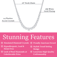 thumbnail image 2 of Cate & Chloe Whitney 18k White Gold Plated Pendant Necklace with Simulated Diamond Crystals for Women, 2 of 8