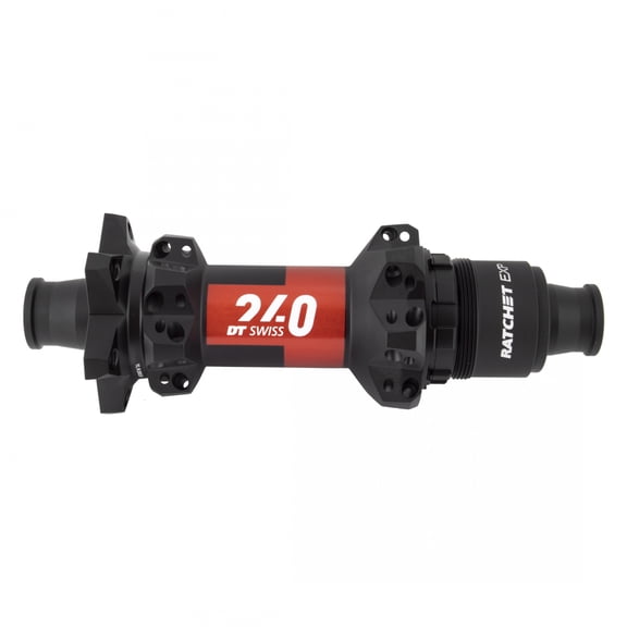 DT Swiss 240 EXP Rear Hub - 12 x 148mm, 6-Bolt, XD, Black/Red, 28H, 36pt, Straight Pull
