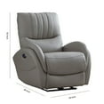 thumbnail image 5 of Leatherette Upholstered Power Recliner with Contoured Seats, Gray, 5 of 5