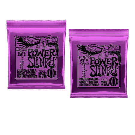- Ernie Ball Power Slinky Electric Guitar Strings, Nickel Wound, Lot/2, P02220^2