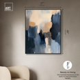 thumbnail image 5 of Navy Beige I Canvas Blue Abstracts by Art Remedy, Black Frame, 36 x 45, 5 of 7