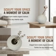 thumbnail image 4 of REGALWOVEN Small Ceramic Bud Vase - Modern Matte Mini Flower Vase, Minimalist Ribbed Decorative Vase for Shelf, Bathroom Vanity Natural 2.6"L x 2.6"W x 2.6"H, 4 of 5