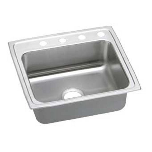 Elkay Lrad252260 Lustertone 25" Drop In Single Basin Stainless Steel Kitchen Sink - 5