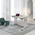 Rolling Desk Laptop Table Home Office Working Drawing Desk Height