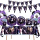 thumbnail image 2 of Decoración de fiesta de cumpleaños de The Movie Addams, Pancarta, globo, vajilla, suministros para eventos festivos, Fondo de decoración del hogar, 2 of 5