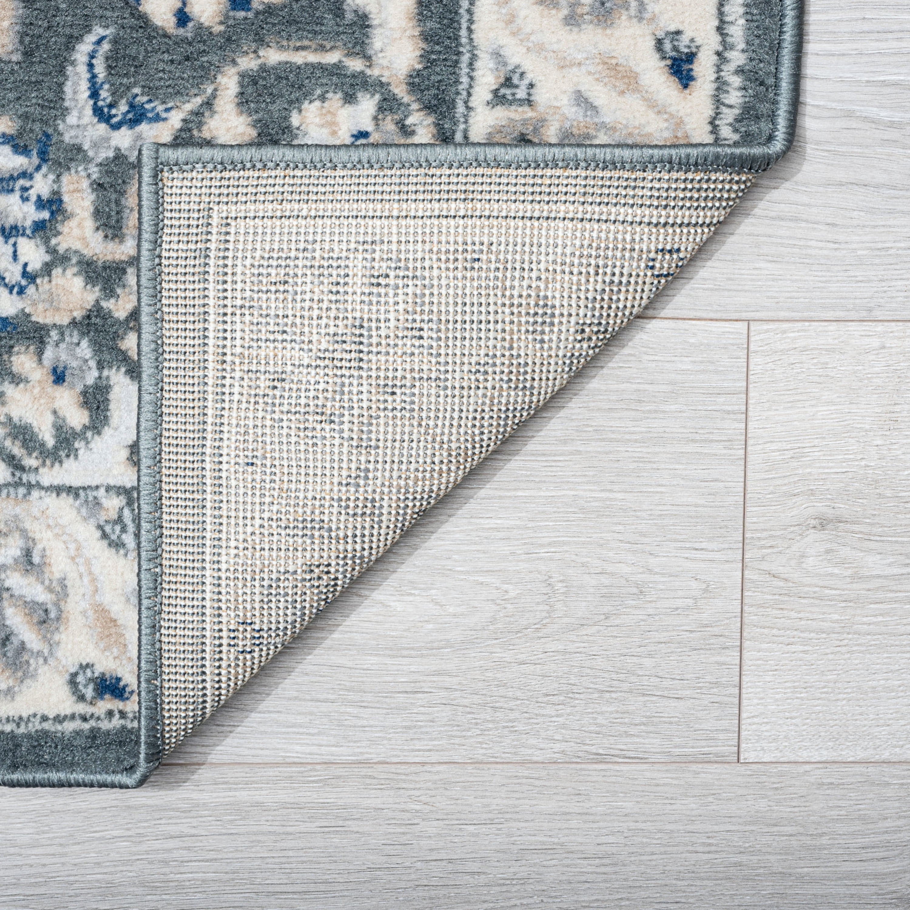 Madison Traditional 9' x 12' Gray Polypropylene Indoor Area Rug