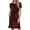 Red dress for women 2023, variant on Wycnly Dresses for Women 2024 Fashion Elastic Waist Pocket Slit Hem Knee-Length Dresses Short Sleeve Crewneck Floral Print Summer Midi Formal Dress Gray s Under $5