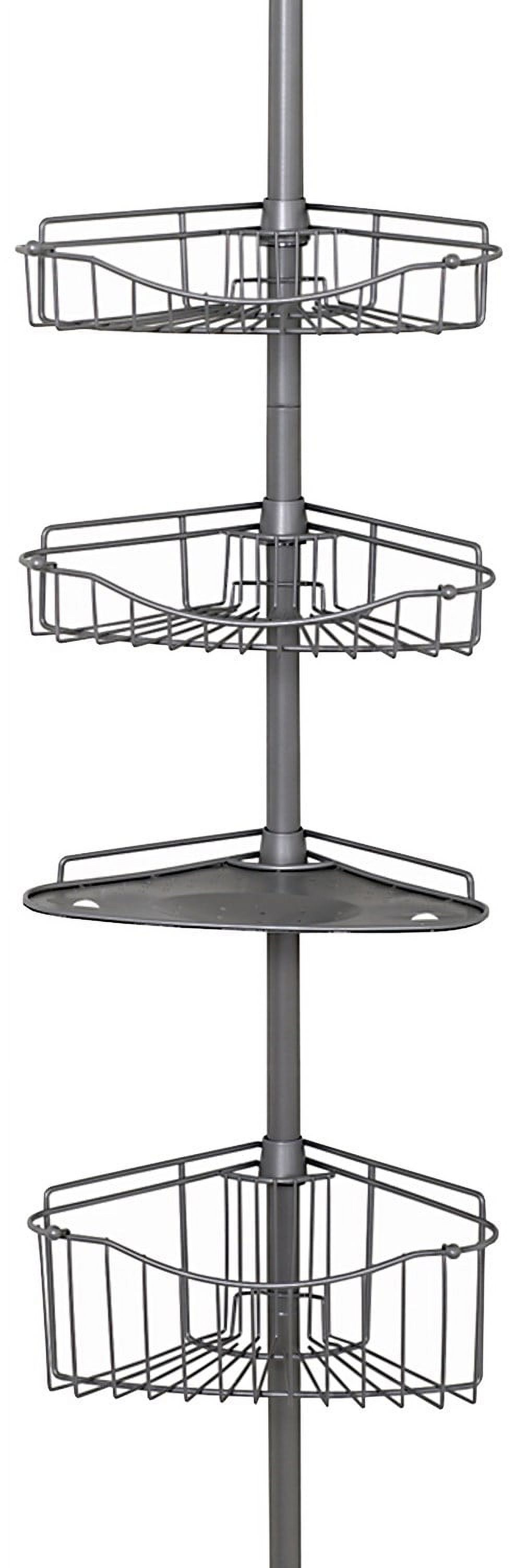 Satin Nickel Shower Caddy, Zenna Home Tension Pole - image 2 of 2