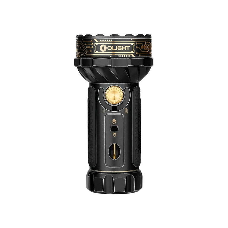 Olight Marauder Mini Golden Black Rechargeable Flashlight Olight Marauder Mini Golden Black Rechargeable Flashlight