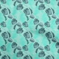 thumbnail image 1 of oneOone Cotton Poplin Aqua Blue Fabric Tropical Leaf Fabric For Sewing Printed Craft Fabric By The Yard 42 Inch Wide, 1 of 5