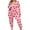 Pink, variant on Women's Long Sleeve Star Print Pajama Set - Patterned, Loose Fit, Casual Daily & Sleep Wear