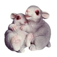 thumbnail image 1 of Estatuas de conejo de resina para decoración del hogar interior/exterior 12 cm 5 pulgadas Abrazar a gray kusrkot, 1 of 8
