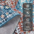 thumbnail image 6 of Hasoo 5' x 7' Area Rug for Living Room Boho Vintage Rug Non Slip Throw Rugs Floral Bedroom Rug, Blue/Pink, 6 of 6